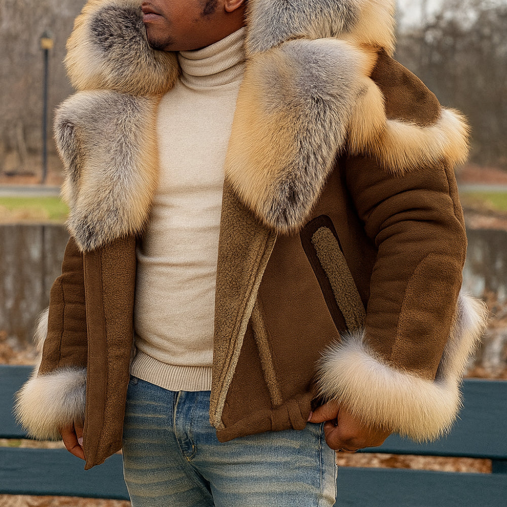 Large Men's Warm Parka Coat Jacket Outerwear