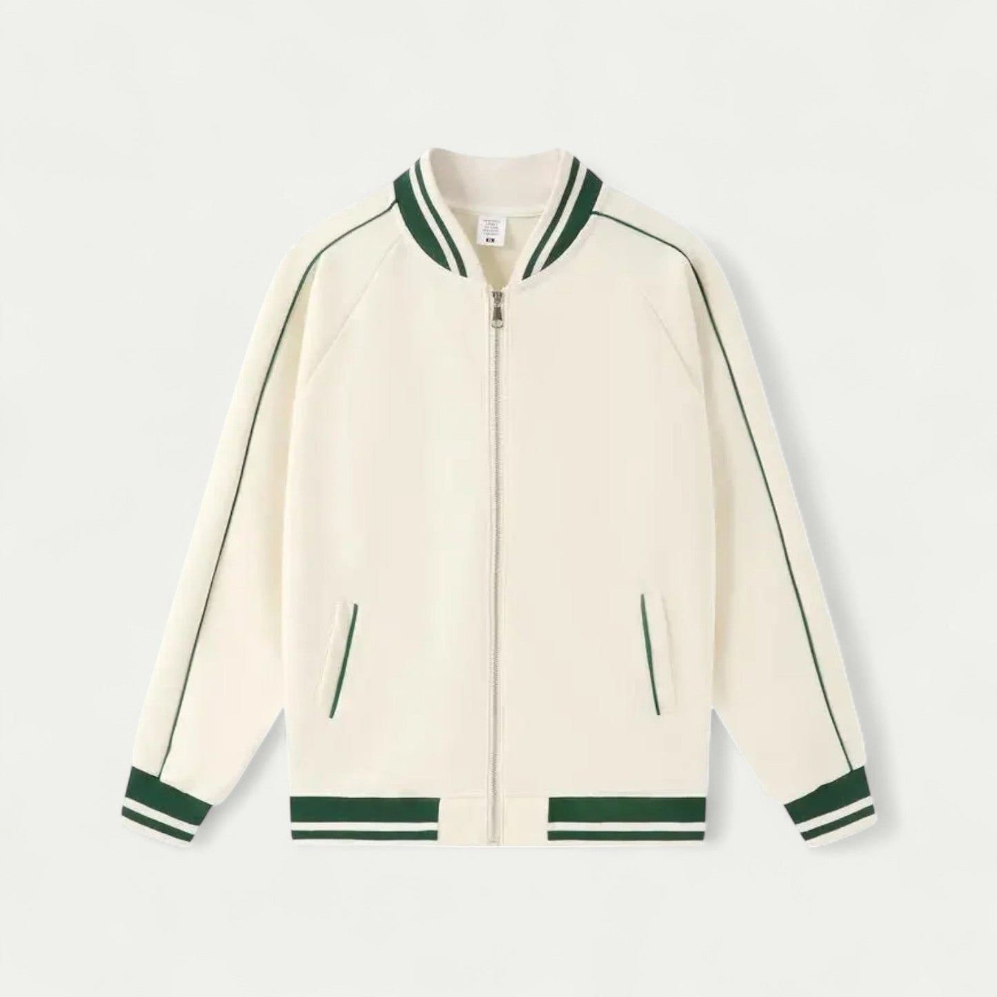 Men Old Money Baseball Jacket Loose Fit Cotton Bomber 1