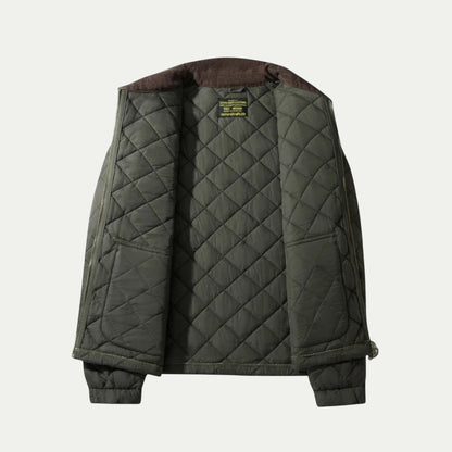 Men Quilted Corduroy Jacket Windproof Bomber 1