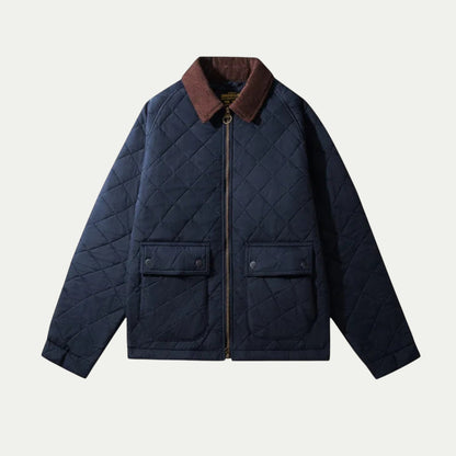 Men Quilted Corduroy Jacket Windproof Bomber 2
