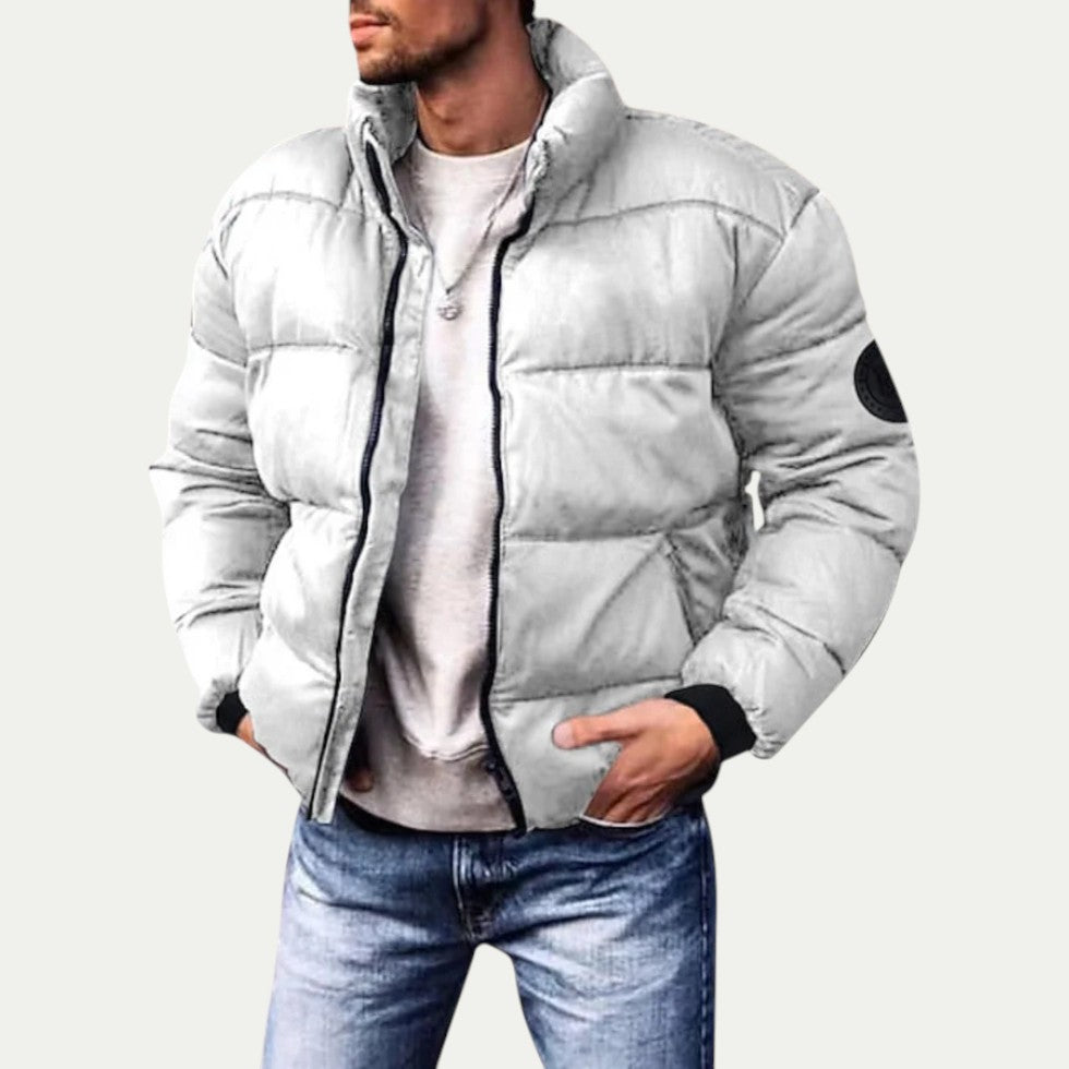 Men Quilted Puffer Jacket Winter Warm Outerwear 2