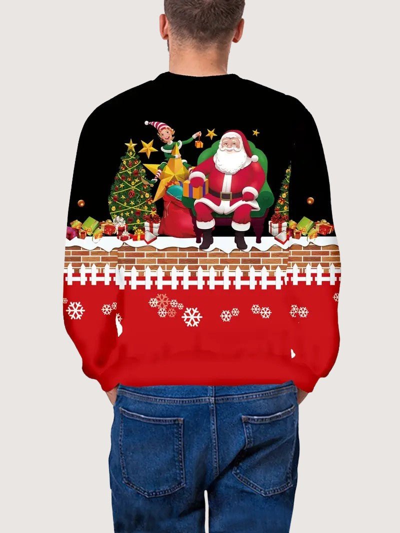 Men’s 3D Santa Print Christmas Sweatshirt 1