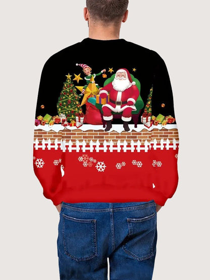 Men’s 3D Santa Print Christmas Sweatshirt 1