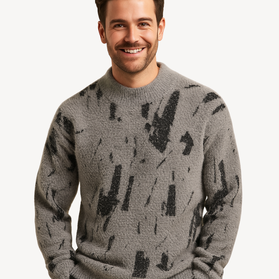 VogeLuxe | Men’s Abstract Textured Sweater