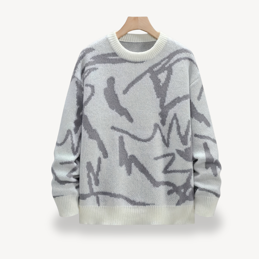 VogeLuxe | Men’s Abstract Crewneck Sweater