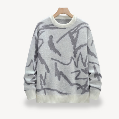 VogeLuxe | Men’s Abstract Crewneck Sweater