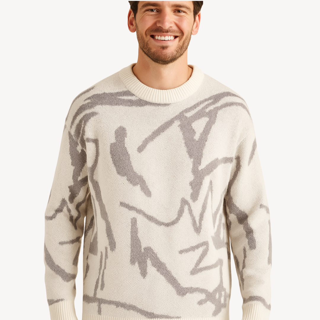 VogeLuxe | Men’s Abstract Crewneck Sweater