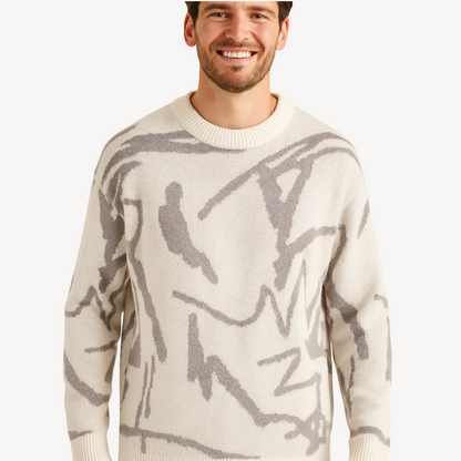 VogeLuxe | Men’s Abstract Crewneck Sweater