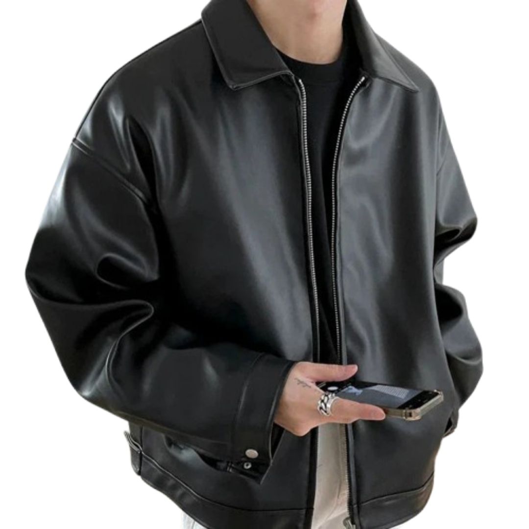 Men’s Biker Jacket | Oversized Zip Up 1