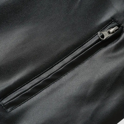 Men’s Biker Jacket | Stand Collar Zip Front For Smart Casual 4