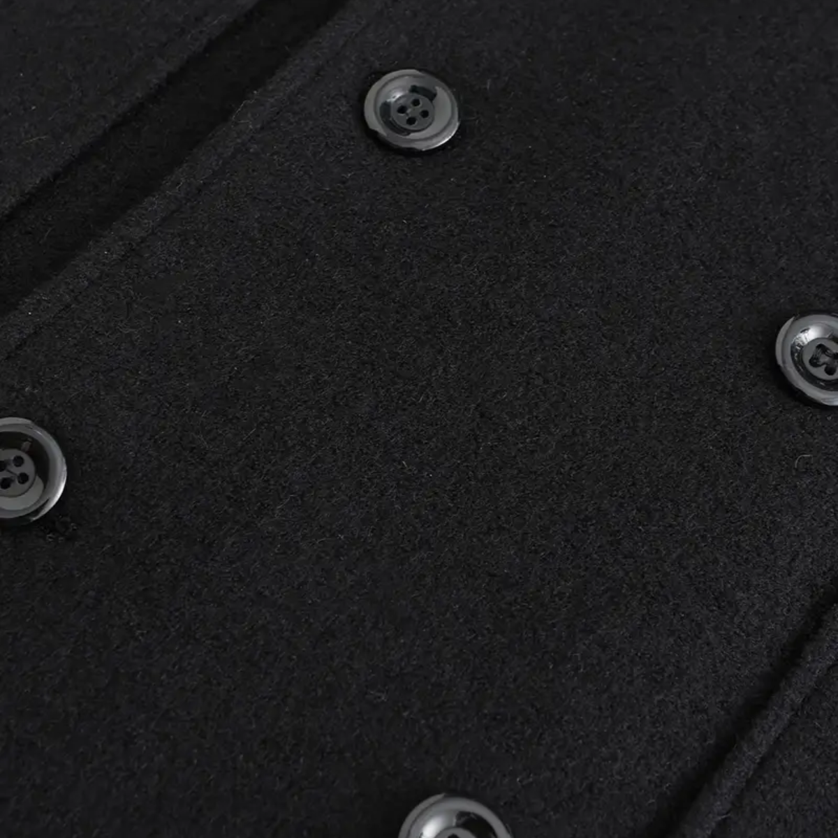 Men’s Black Double-Breasted Overcoat – Tailored Long Coat for Business & Winter Wear 2