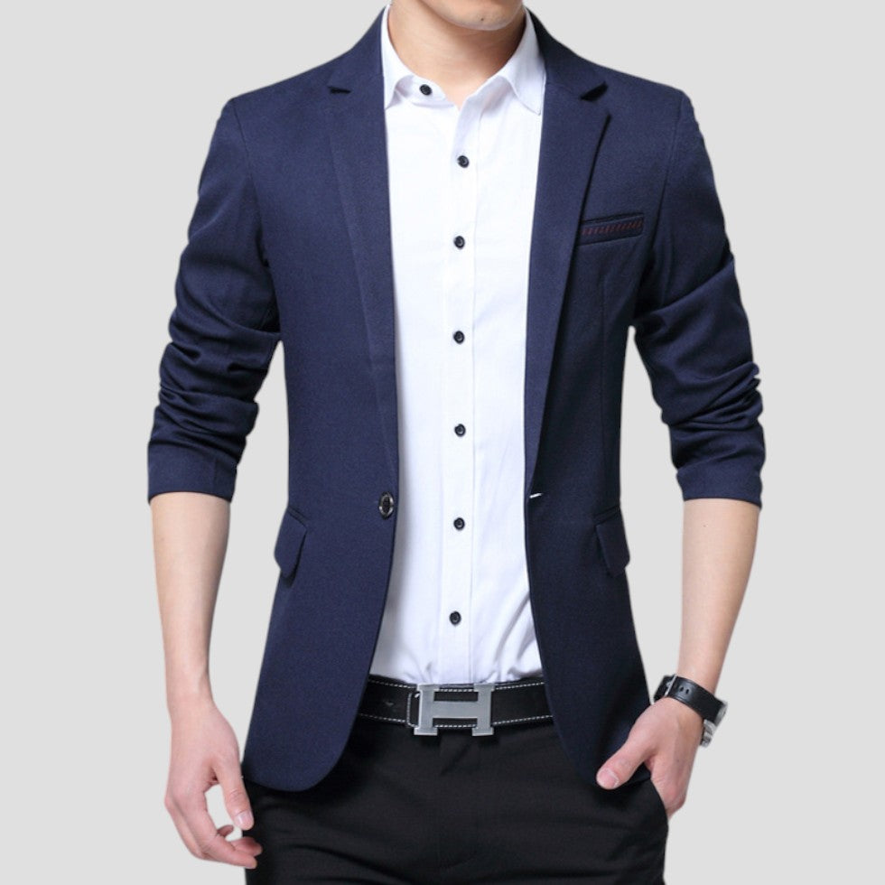 VogeLuxe | Men’s Single-Button Structured Blazer