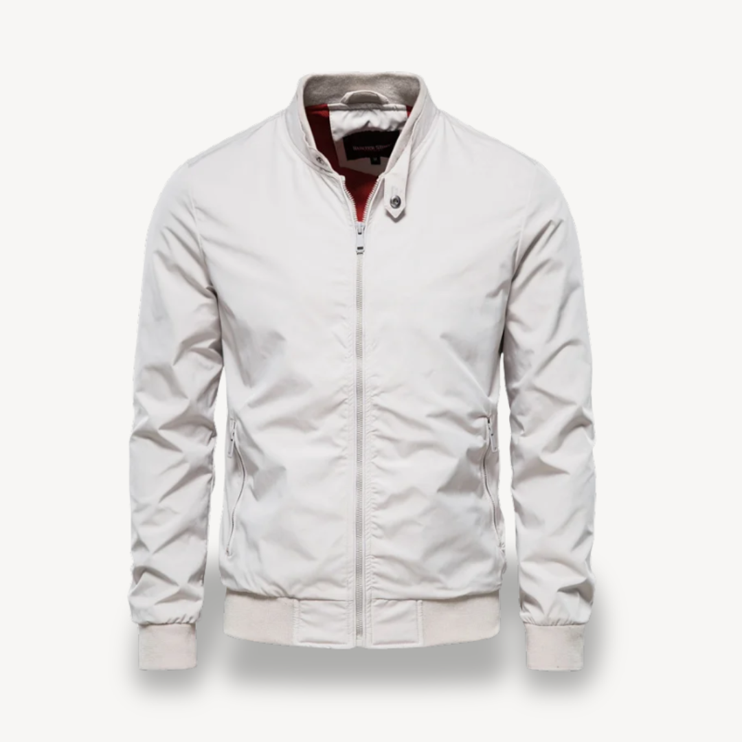 VogeLuxe | Men’s Snap Tab Collar Lightweight Bomber