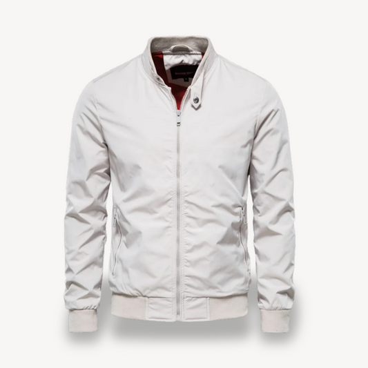 VogeLuxe | Men’s Snap Tab Collar Lightweight Bomber