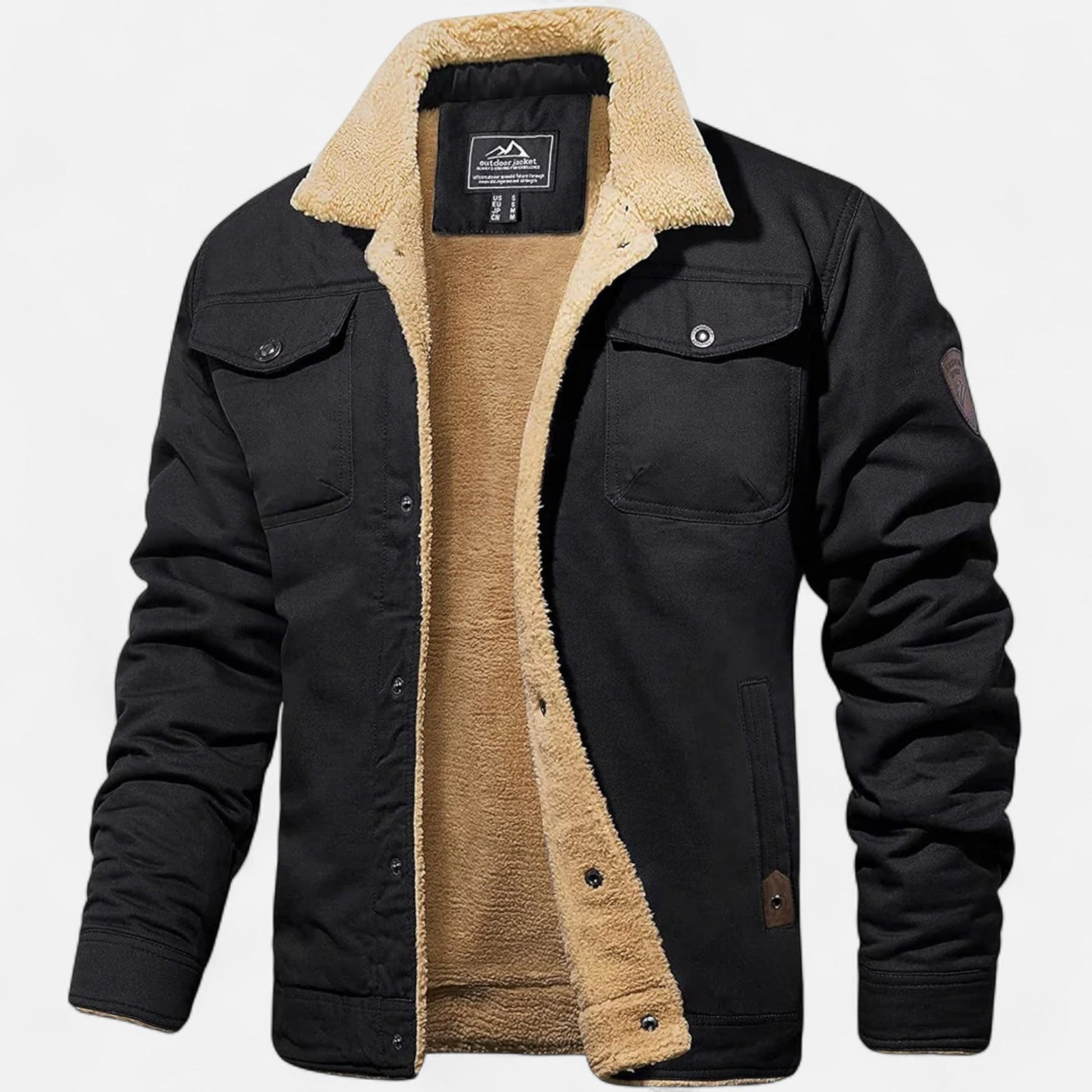 Men’s Bomber Jacket – Classic Aviator – Sherpa Collar – Winter Casual 1