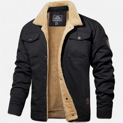 Men’s Bomber Jacket – Classic Aviator – Sherpa Collar – Winter Casual 1