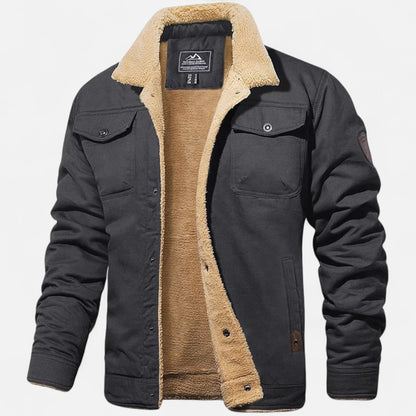 Men’s Bomber Jacket – Classic Aviator – Sherpa Collar – Winter Casual 4