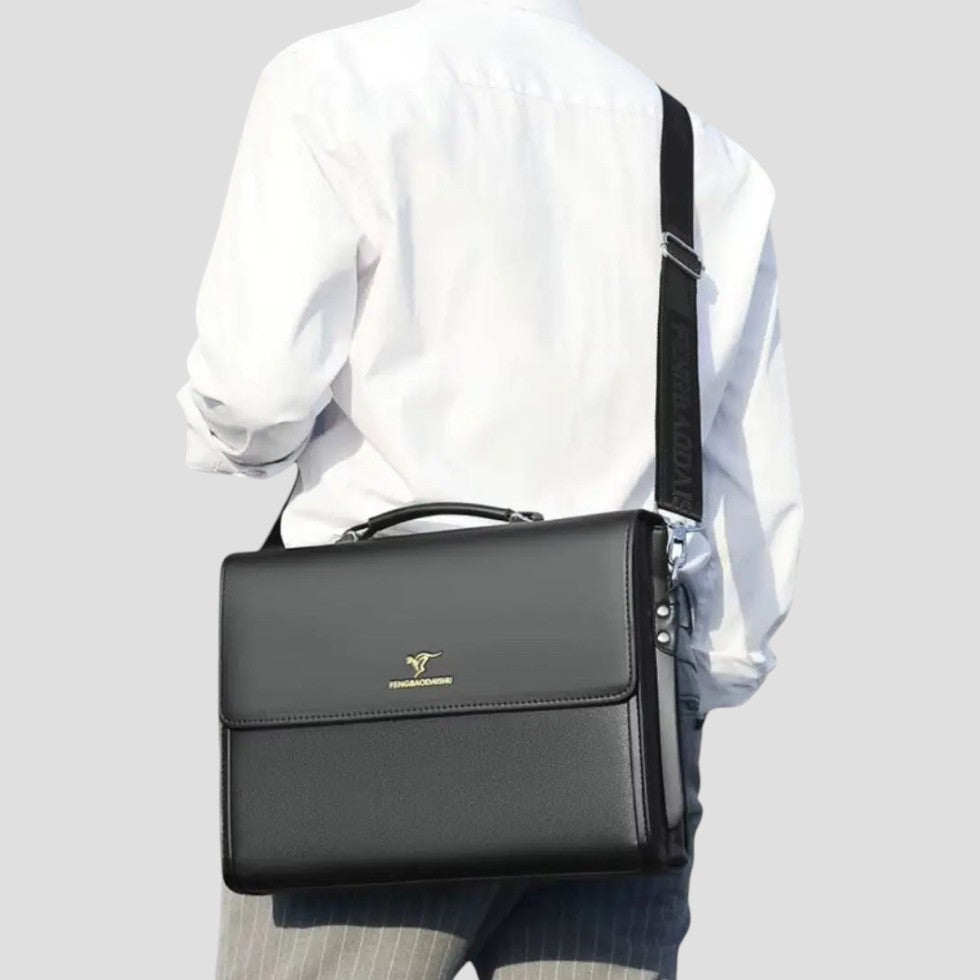 Men's Business Shoulder Bag Compact Organiser Briefcase