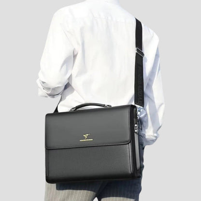 Men's Business Shoulder Bag Compact Organiser Briefcase