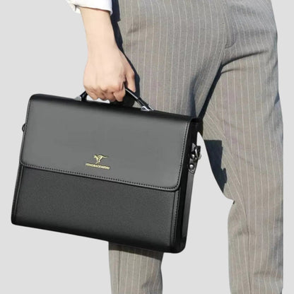 Men's Business Shoulder Bag Compact Organiser Briefcase