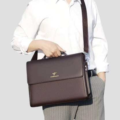 Men's Business Shoulder Bag Compact Organiser Briefcase