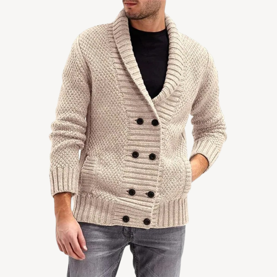 VogeLuxe | Men’s Textured Knit Cardigan