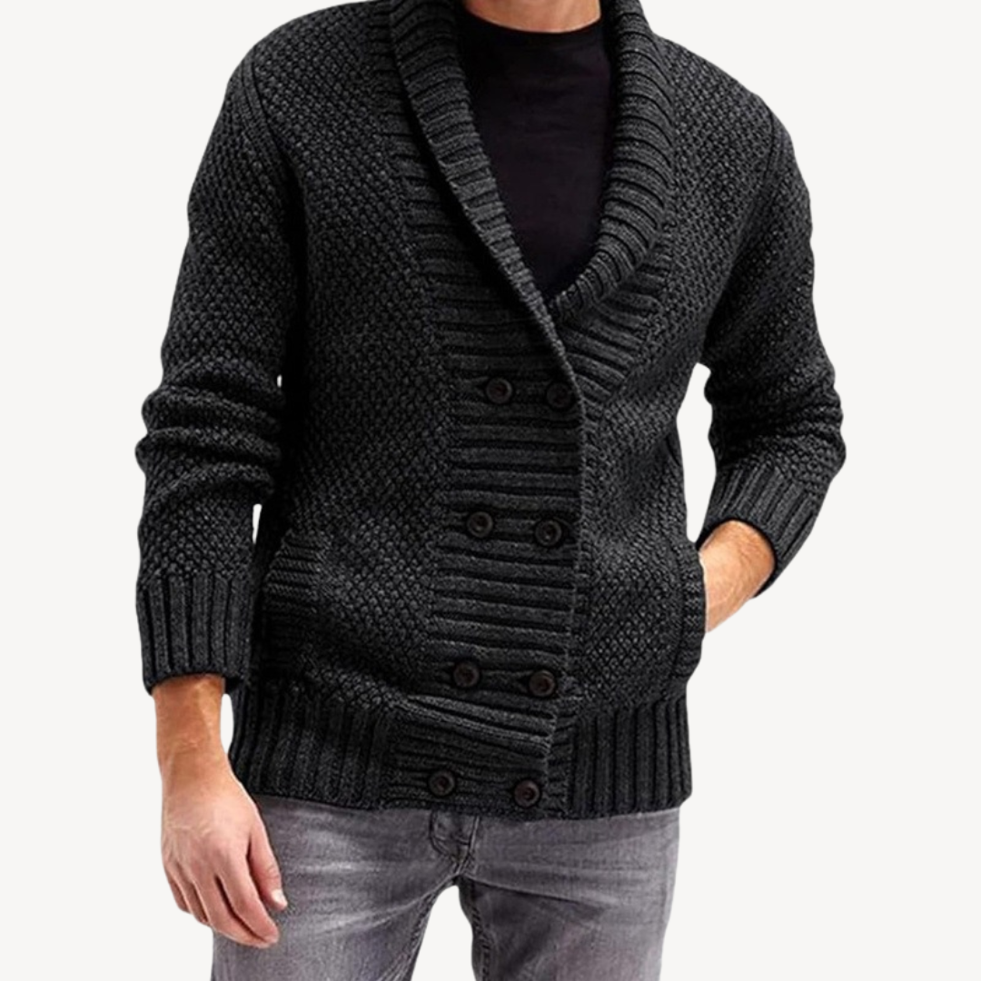 VogeLuxe | Men’s Textured Knit Cardigan