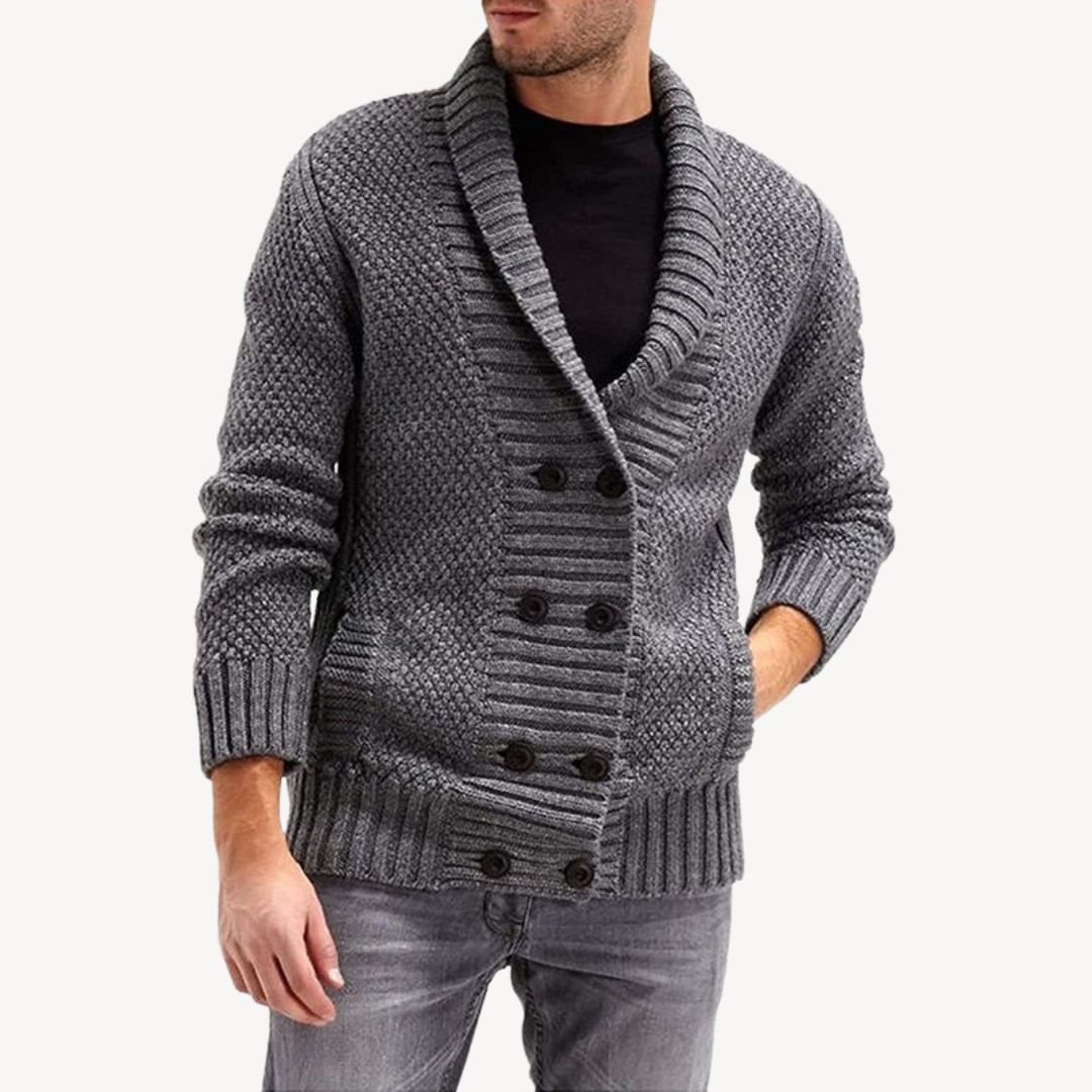 VogeLuxe | Men’s Textured Knit Cardigan