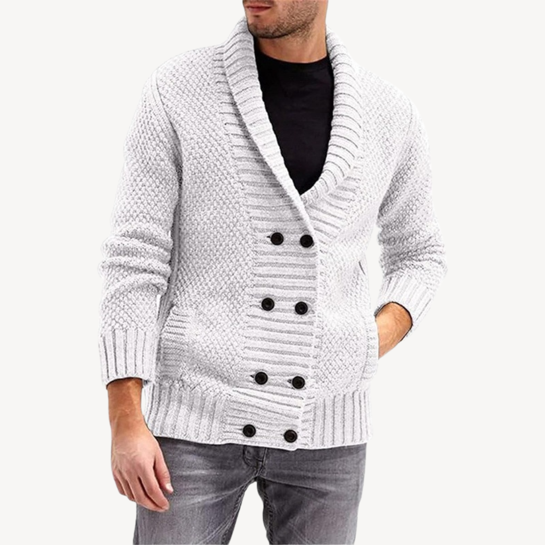 VogeLuxe | Men’s Textured Knit Cardigan