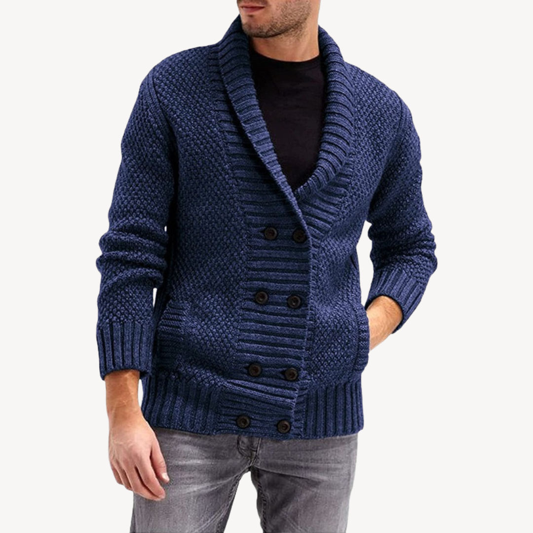 VogeLuxe | Men’s Textured Knit Cardigan