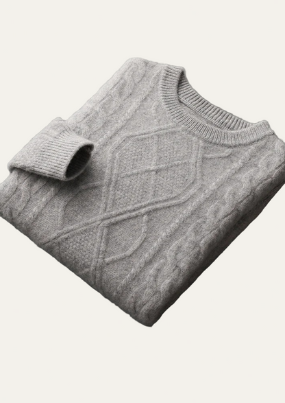 Men’s Cable Knit Crew Neck Sweater – Classic Winter Layer 8
