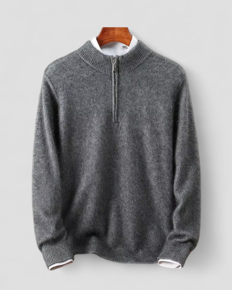 VogeLuxe | Men’s Half-Zip Relaxed Fit Pullover Sweater