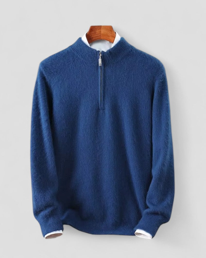 VogeLuxe | Men’s Half-Zip Relaxed Fit Pullover Sweater