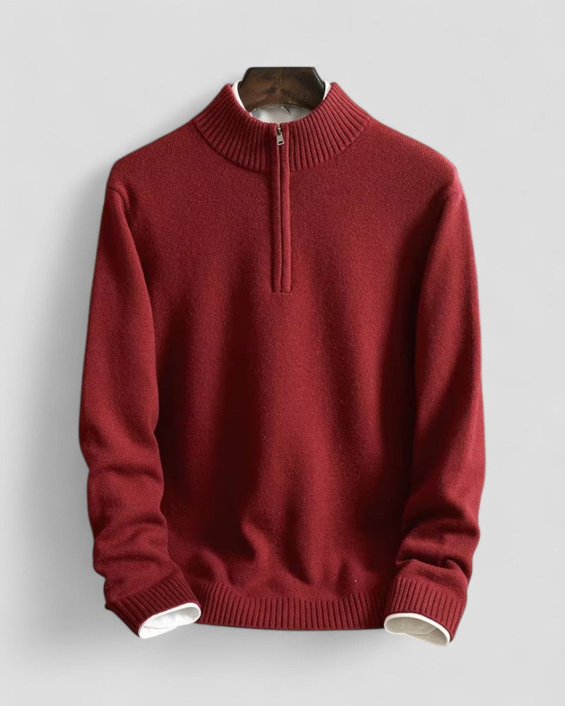 VogeLuxe | Men’s Half-Zip Relaxed Fit Pullover Sweater
