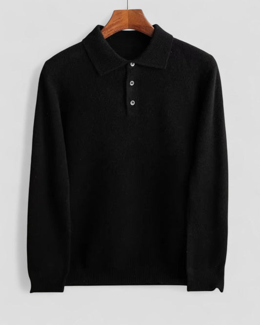 VogeLuxe | Men’s Knit Polo Collar Pullover Sweater