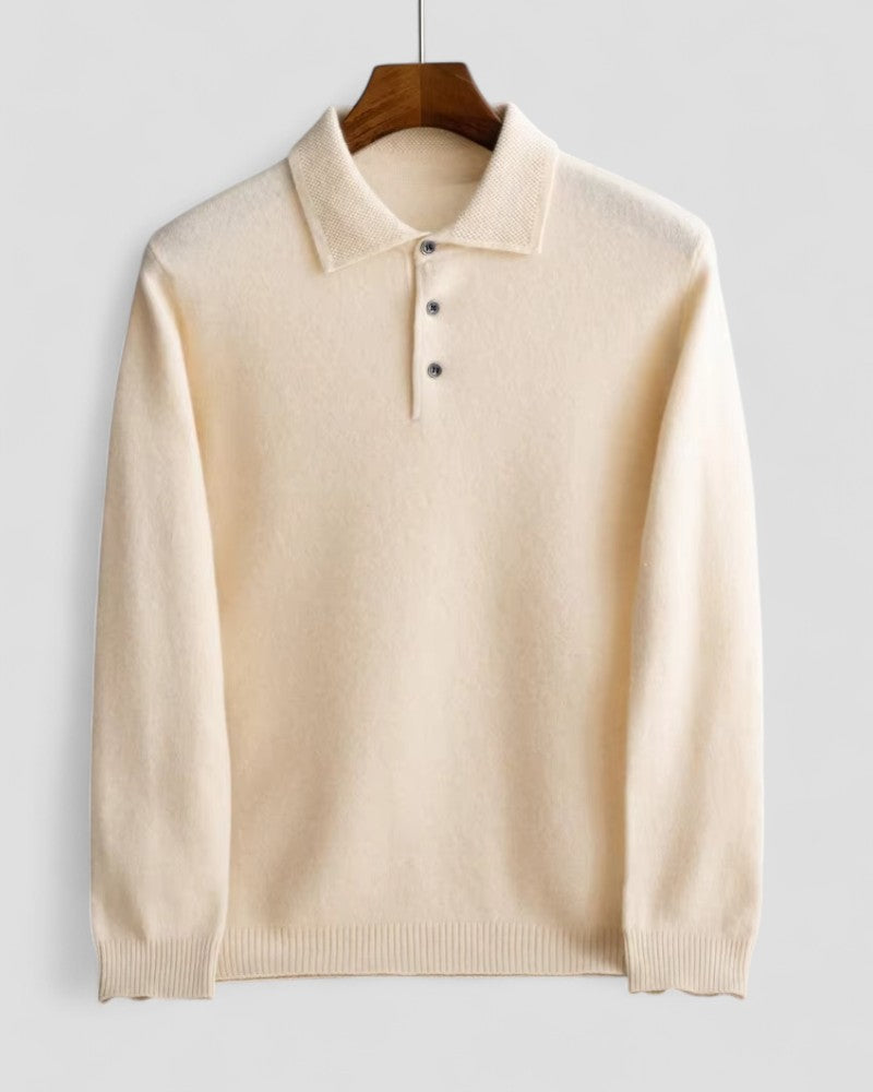 VogeLuxe | Men’s Knit Polo Collar Pullover Sweater