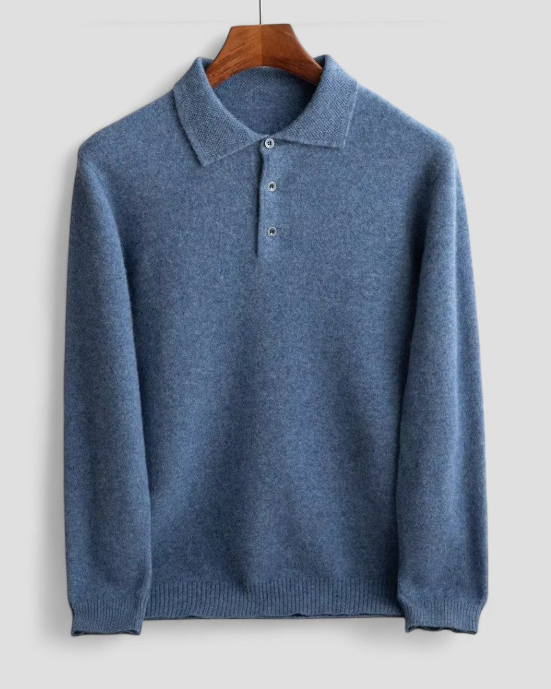 VogeLuxe | Men’s Knit Polo Collar Pullover Sweater