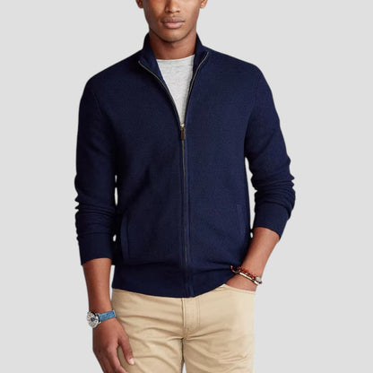 VogeLuxe | Men’s Textured Zip-Up Cardigan