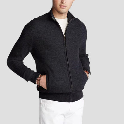 VogeLuxe | Men’s Textured Zip-Up Cardigan