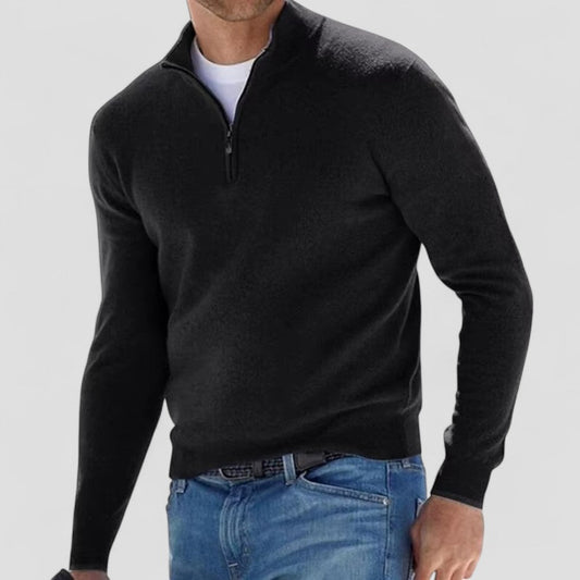 VogeLuxe | Men’s Half-Zip Sporty Pullover Sweater