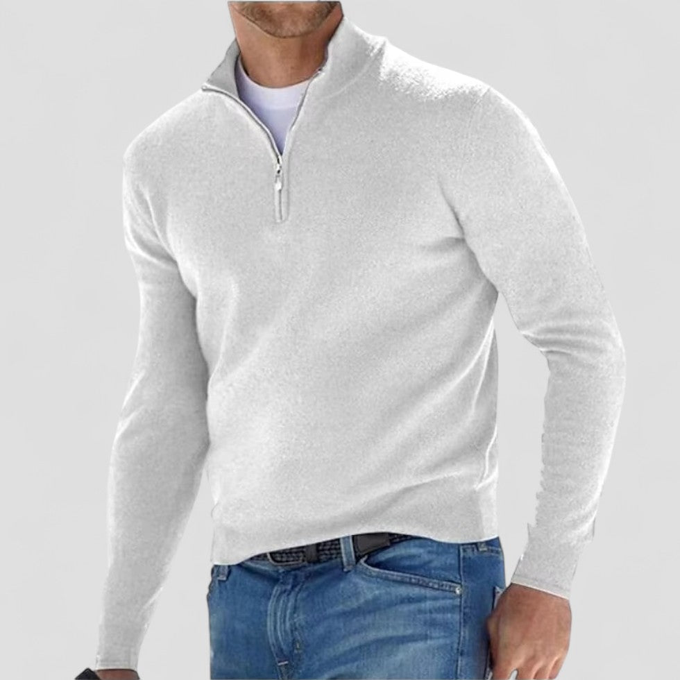 VogeLuxe | Men’s Half-Zip Sporty Pullover Sweater