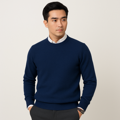 Soft Men's Crew Neck Cashmere Sweater