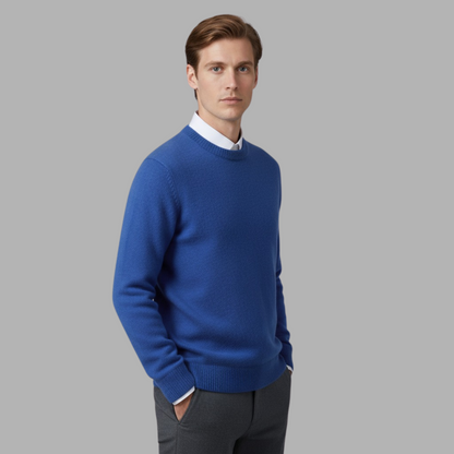 Soft Men's Crew Neck Cashmere Sweater
