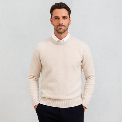 Soft Men's Crew Neck Cashmere Sweater