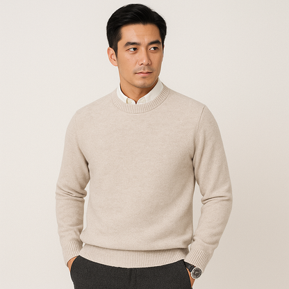 Soft Men's Crew Neck Cashmere Sweater