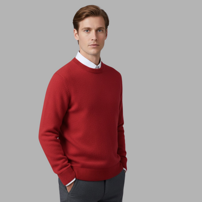 Soft Men's Crew Neck Cashmere Sweater