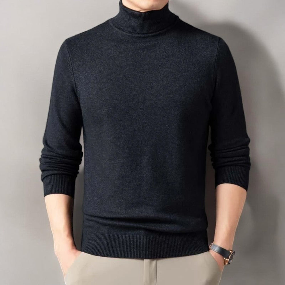 Luxurious Men's Soft Crew Neck Sweater - VogeLuxe