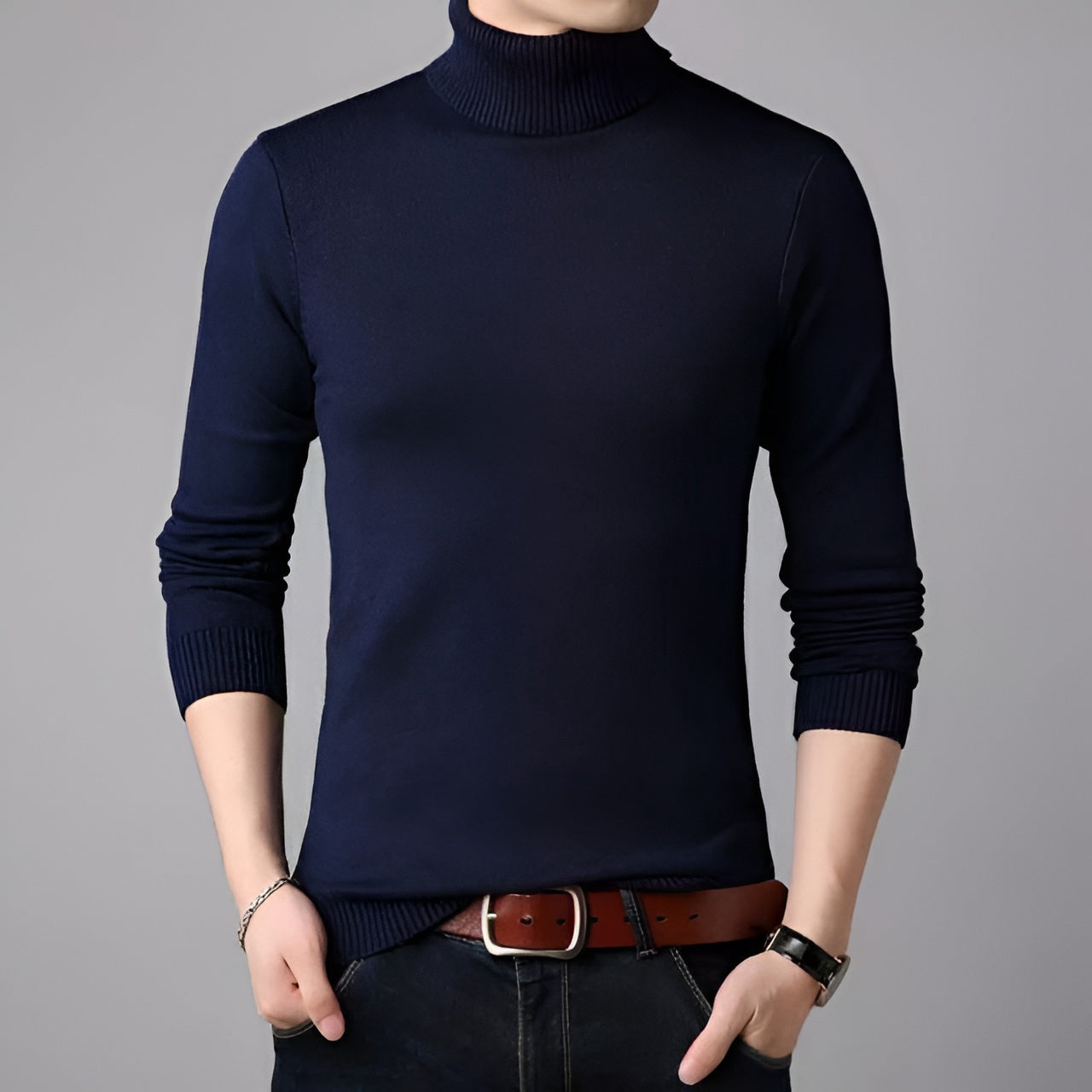Luxurious Men's Soft Crew Neck Sweater