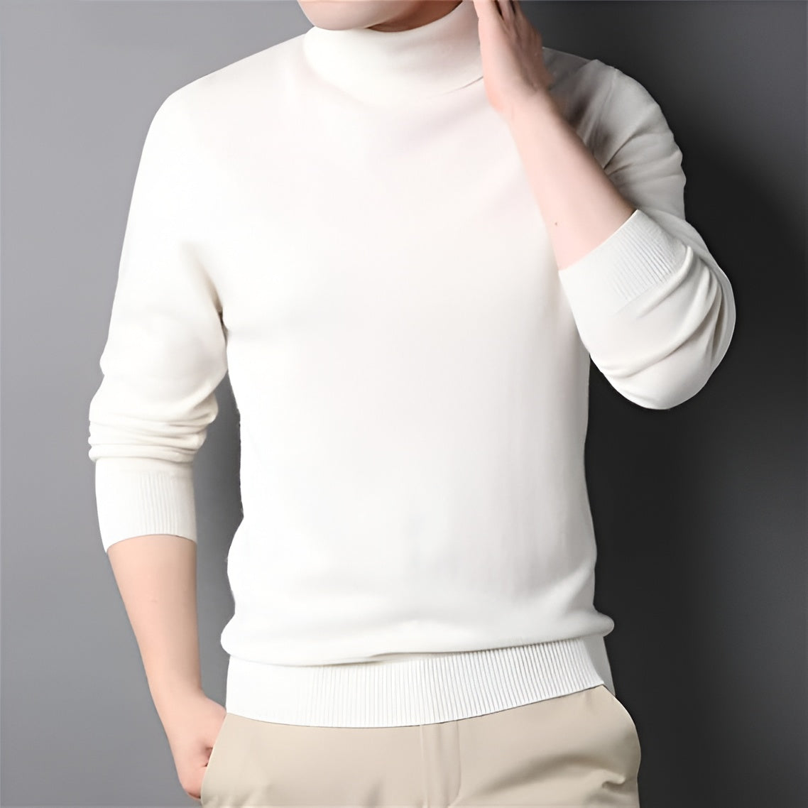 Luxury Soft Crew Neck Sweater For Men - VogeLuxe