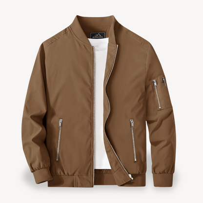 VogeLuxe | Men’s Classic Stand Collar Bomber Jacket